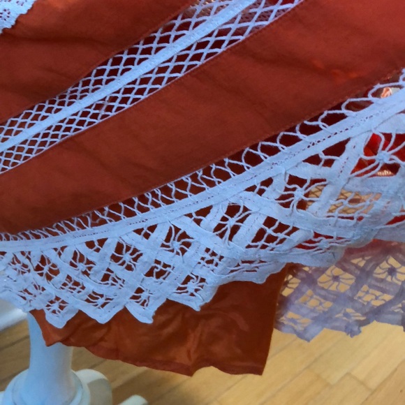 Anthropologie Orange Crochet Dress Size 4 - Picture 6 of 8